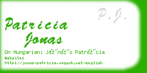 patricia jonas business card